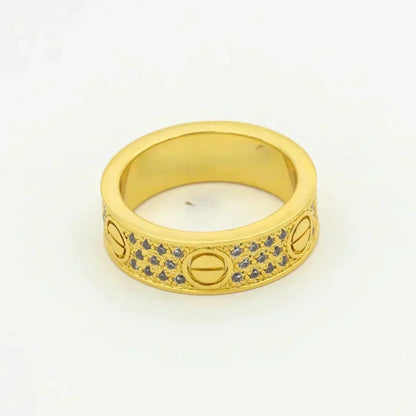 [✨ROSE💎]LOVE RING 5.5MM DIAMONDS PAVED