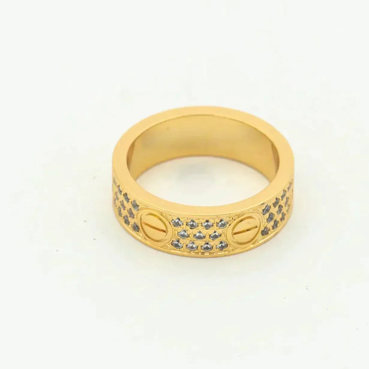 [✨ROSE💎]LOVE RING 5.5MM DIAMONDS PAVED