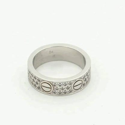 [✨ROSE💎]LOVE RING 5.5MM DIAMONDS PAVED