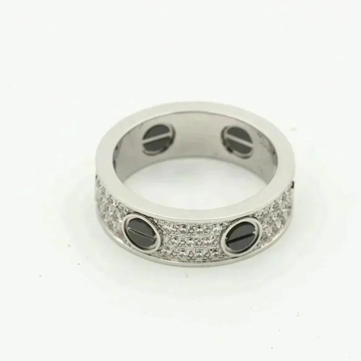 [✨ROSE💎]LOVE RING 5.5MM DIAMONDS PAVED CERAMIC