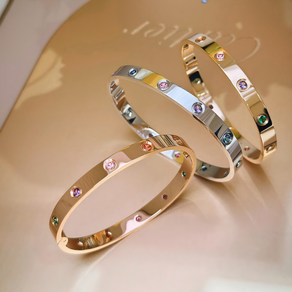[✨ROSE💎]2026 RAINBOW LOVE BRACELET 6.1MM  10 DIAMONDS