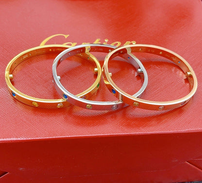[✨ROSE💎]2026 RAINBOW LOVE BRACELET 6.1MM  10 DIAMONDS