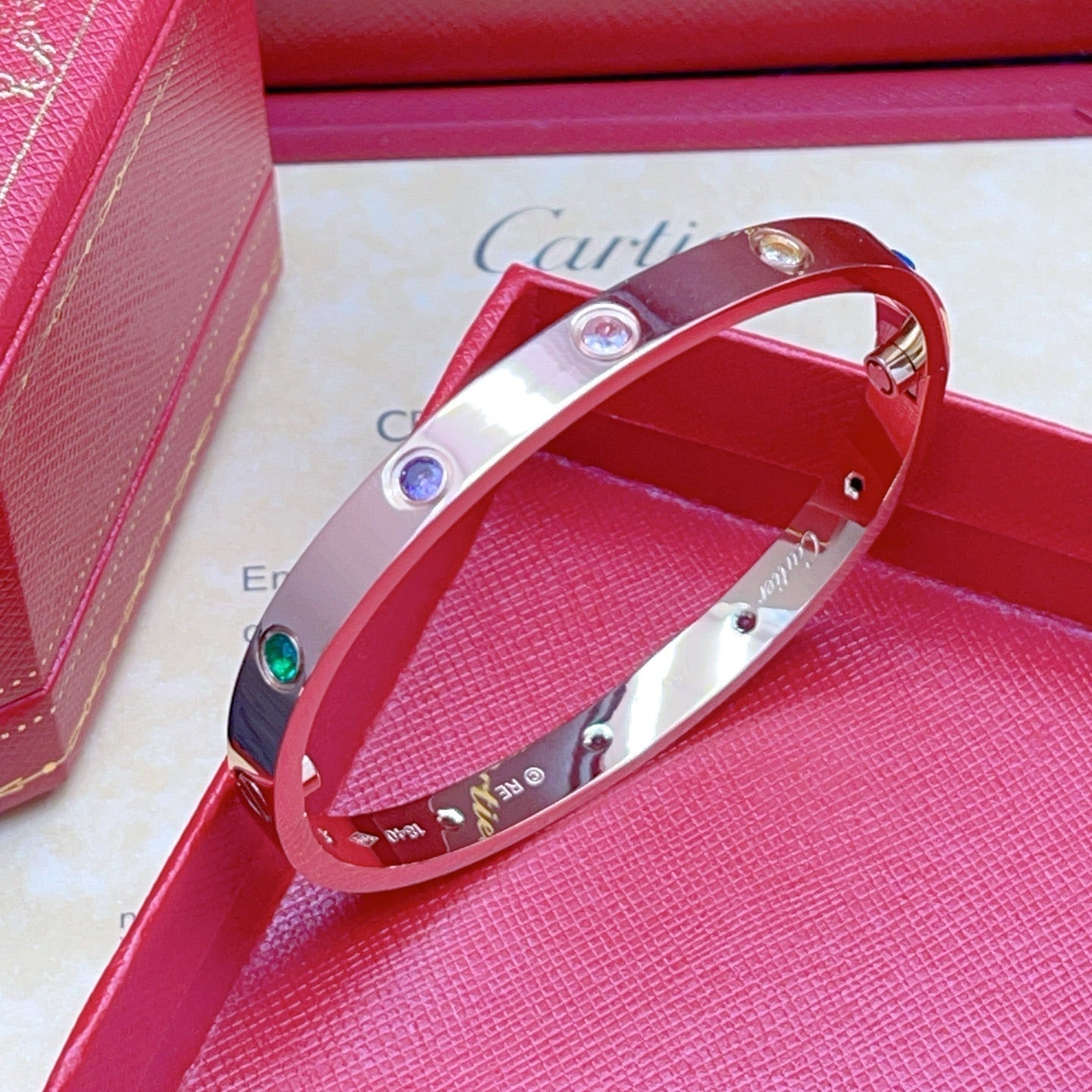 [✨ROSE💎]2026 RAINBOW LOVE BRACELET 6.1MM  10 DIAMONDS