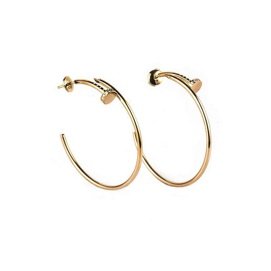 [✨ROSE💎]JUSTE EARRINGS GOLD DIAMONDS 1.8MM