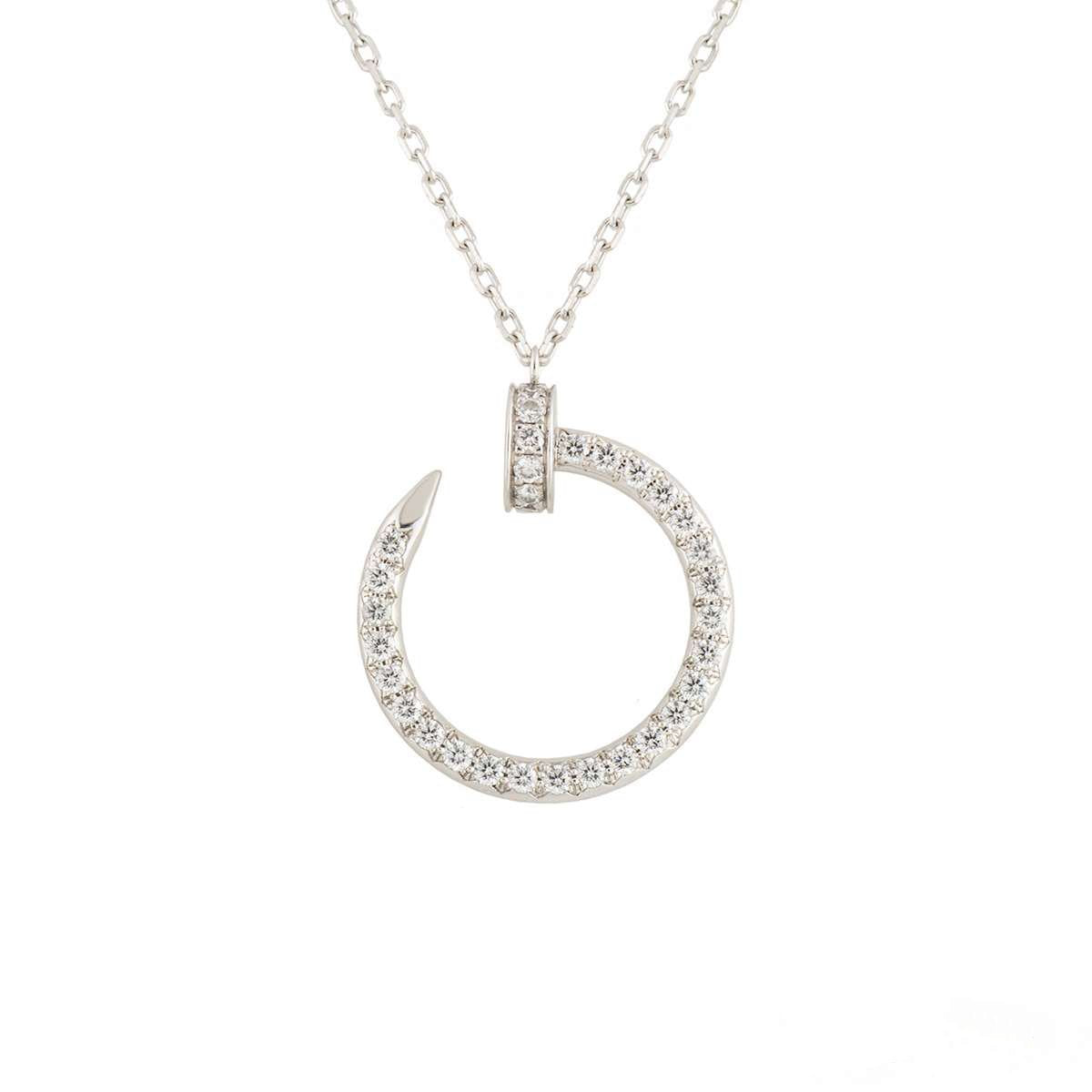 [✨ROSE💎]JUSTE NECKLACE SILVER DIAMONDS
