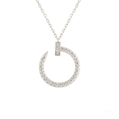 [✨ROSE💎]JUSTE NECKLACE SILVER DIAMONDS