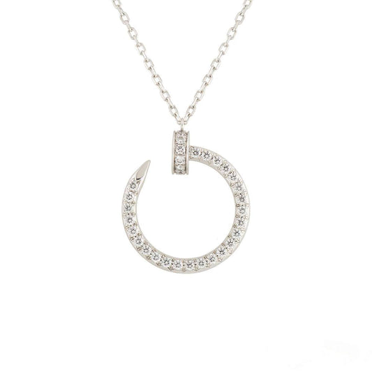 [✨ROSE💎]JUSTE NECKLACE SILVER DIAMONDS