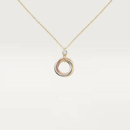 [✨ROSE💎]TRINITY  NECKLACE 1 DIAMOND