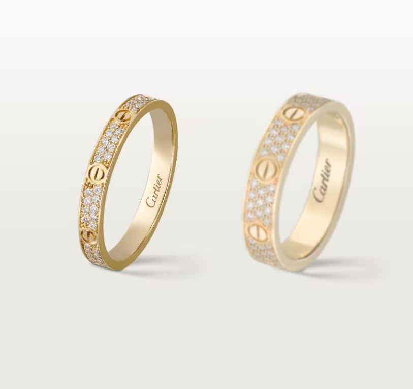 [✨ROSE💎]LOVE RING 2.6mm-wide full-diamond ring Gold