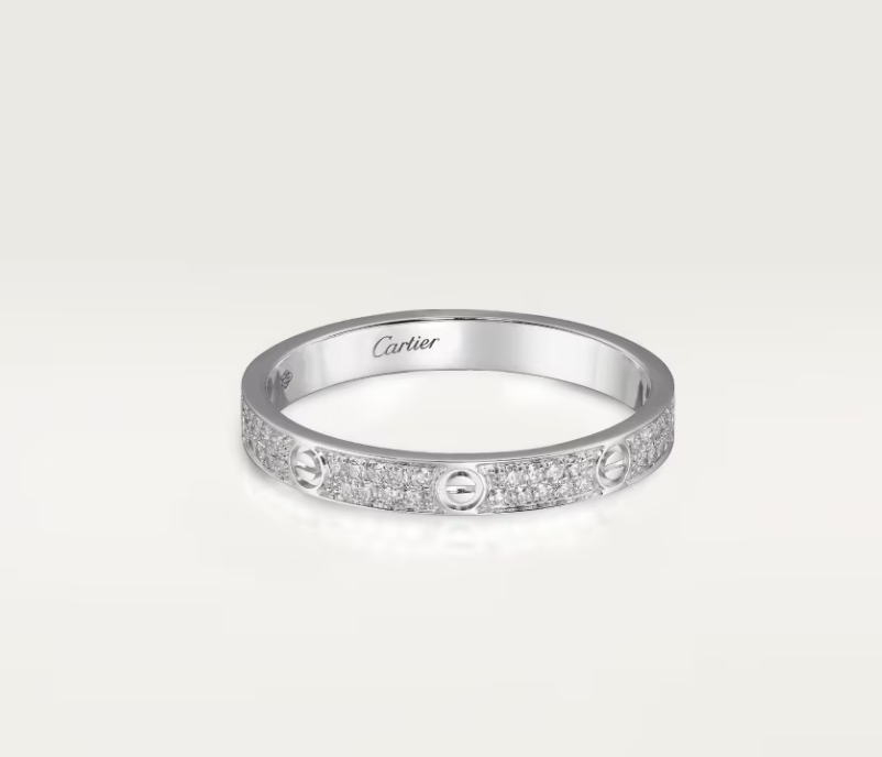 [✨ROSE💎]LOVE RING 2.6mm-wide full-diamond ring silver
