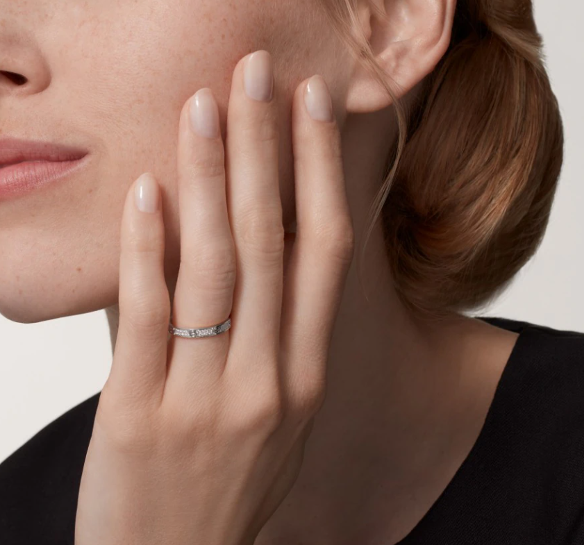 [✨ROSE💎]LOVE RING 2.6mm-wide full-diamond ring silver