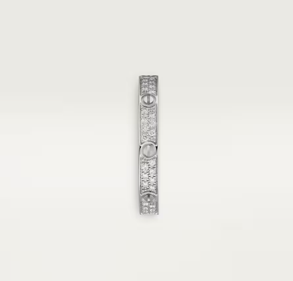 [✨ROSE💎]LOVE RING 2.6mm-wide full-diamond ring silver