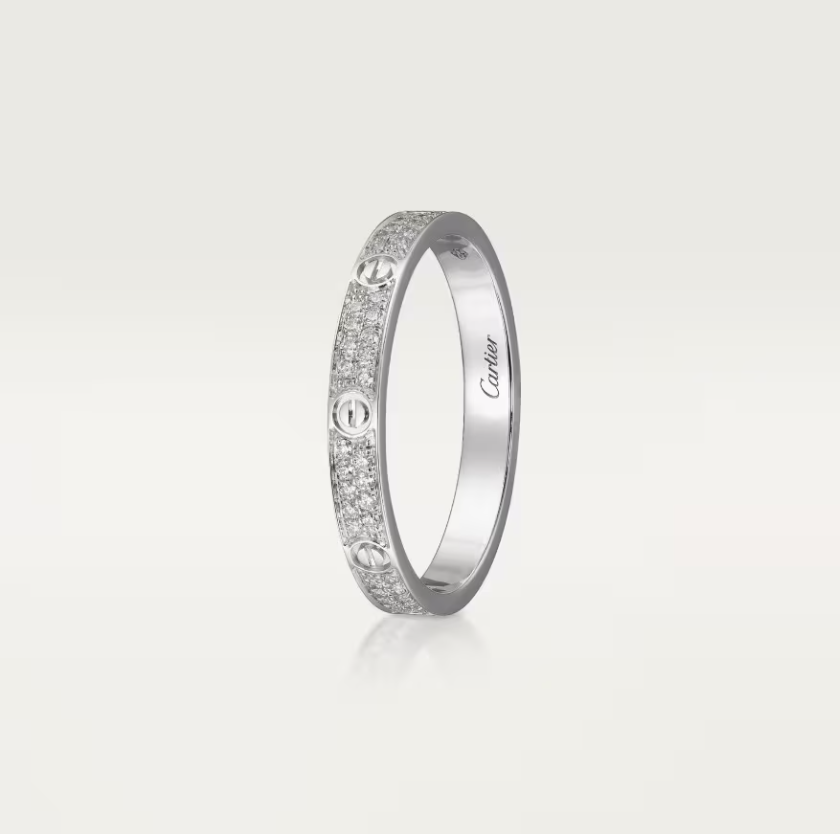 [✨ROSE💎]LOVE RING 2.6mm-wide full-diamond ring silver