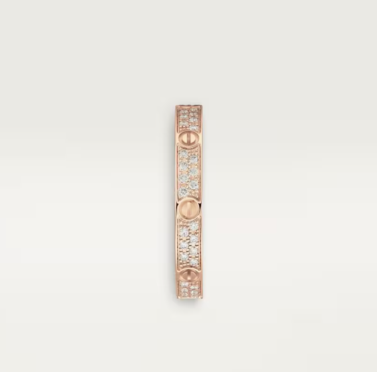 [✨ROSE💎]LOVE RING 2.6mm-wide full-diamond ring Rose Gold