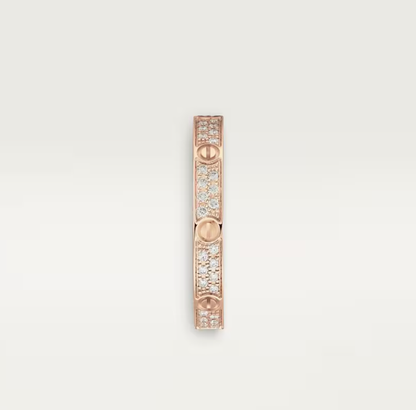 [✨ROSE💎]LOVE RING 2.6mm-wide full-diamond ring Rose Gold