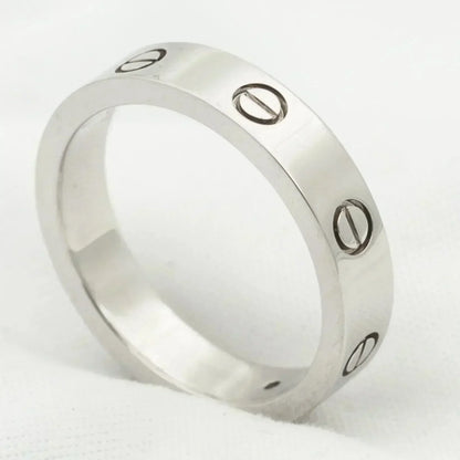 [✨ROSE💎]LOVE RING 4MM 1 DIAMOND SILVER