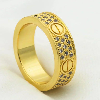 [✨ROSE💎]LOVE RING 5.5MM DIAMONDS PAVED