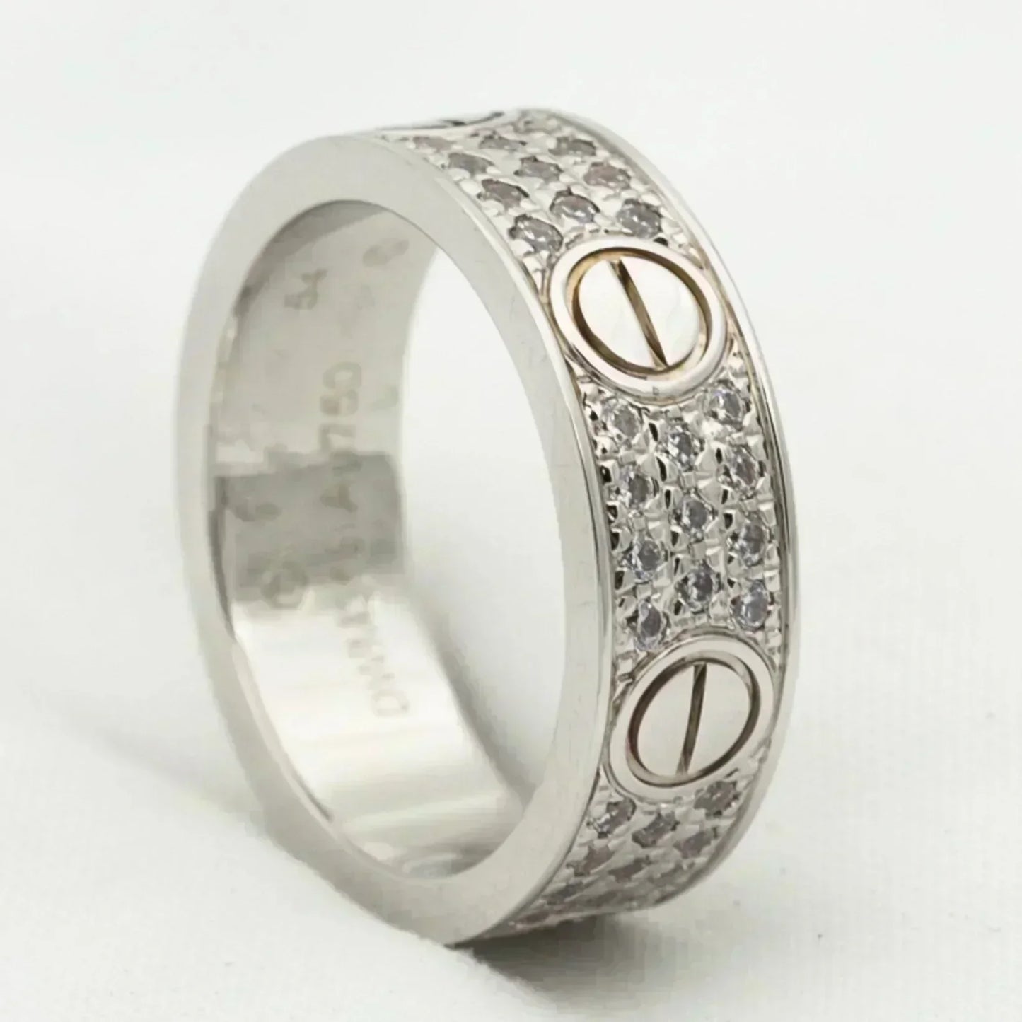 [✨ROSE💎]LOVE RING 5.5MM DIAMONDS PAVED
