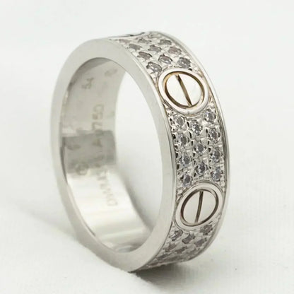 [✨ROSE💎]LOVE RING 5.5MM DIAMONDS PAVED