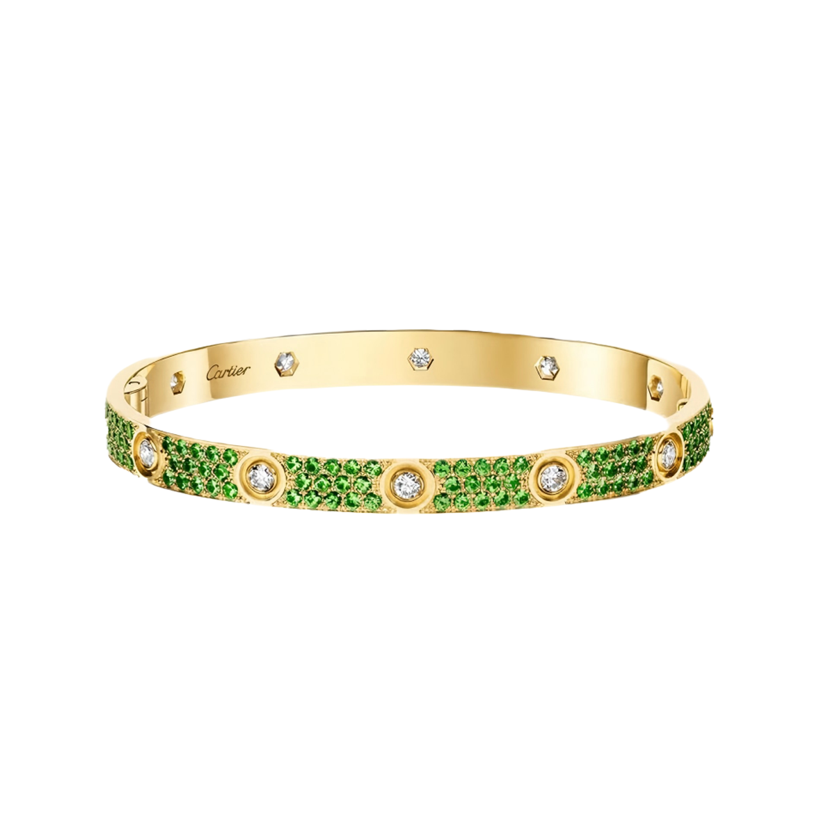 [✨ROSE💎]2026 PAVE GEMSTONE LOVE BRACELET 6.1MM 10 DIAMONDS