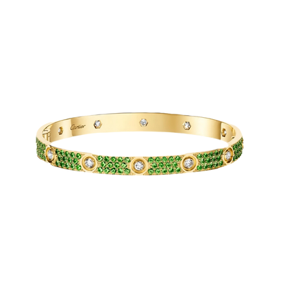 [✨ROSE💎]2026 PAVE GEMSTONE LOVE BRACELET 6.1MM 10 DIAMONDS