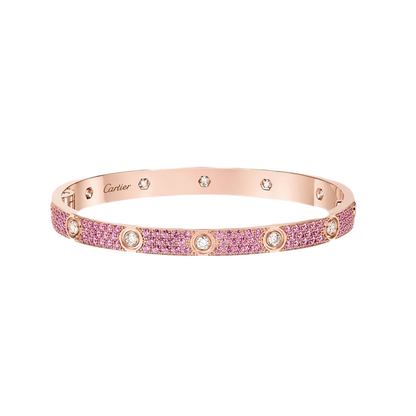 [✨ROSE💎]2026 PAVE GEMSTONE LOVE BRACELET 6.1MM 10 DIAMONDS
