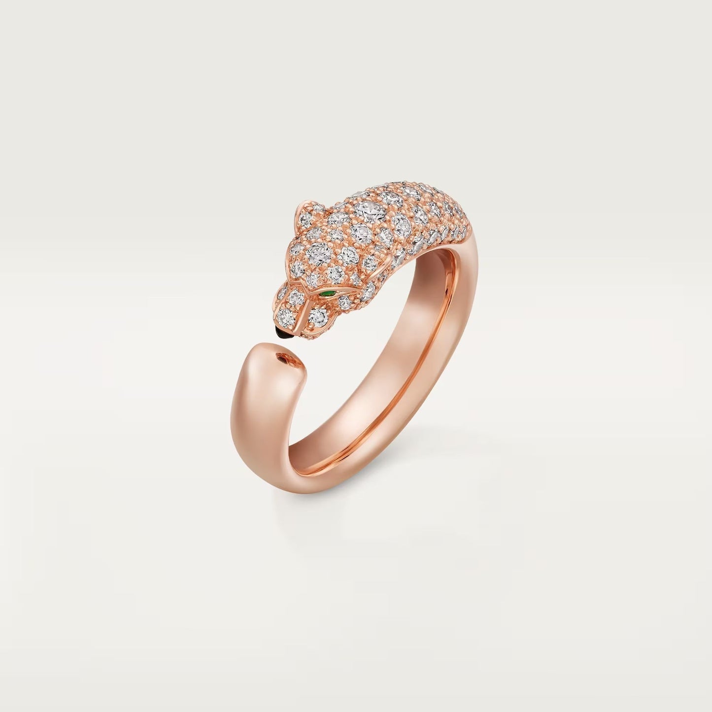 [✨ROSE💎]PANTHERE HALF DIAMOND SMALL RING