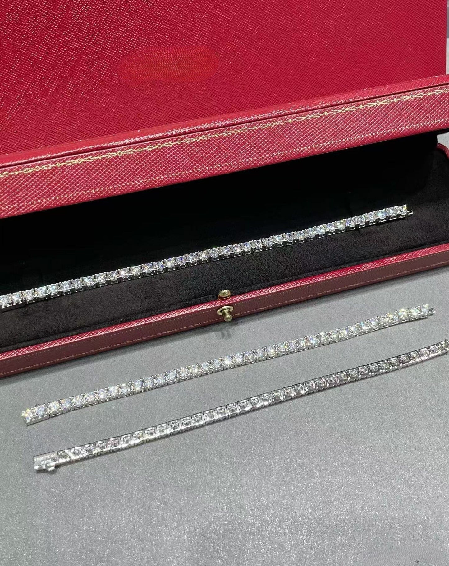 [✨ROSE💎 jewelrys]TENNIS BRACELET WITH FULL DIAMOND SETTING