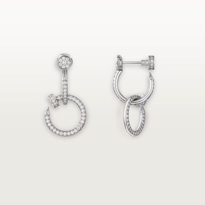 [✨ROSE💎]JUSTE FULL DIAMOND DOUBLE EARRINGS