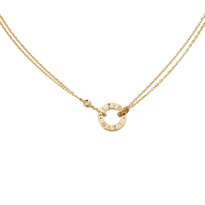 [✨ROSE💎]LOVE NECKLACE 16MM 2 DIAMONDS