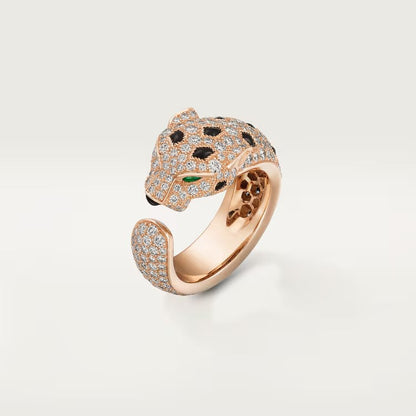 [✨ROSE💎]PANTHERE SPOTTED FULL DIAMOND MEDIUM RING