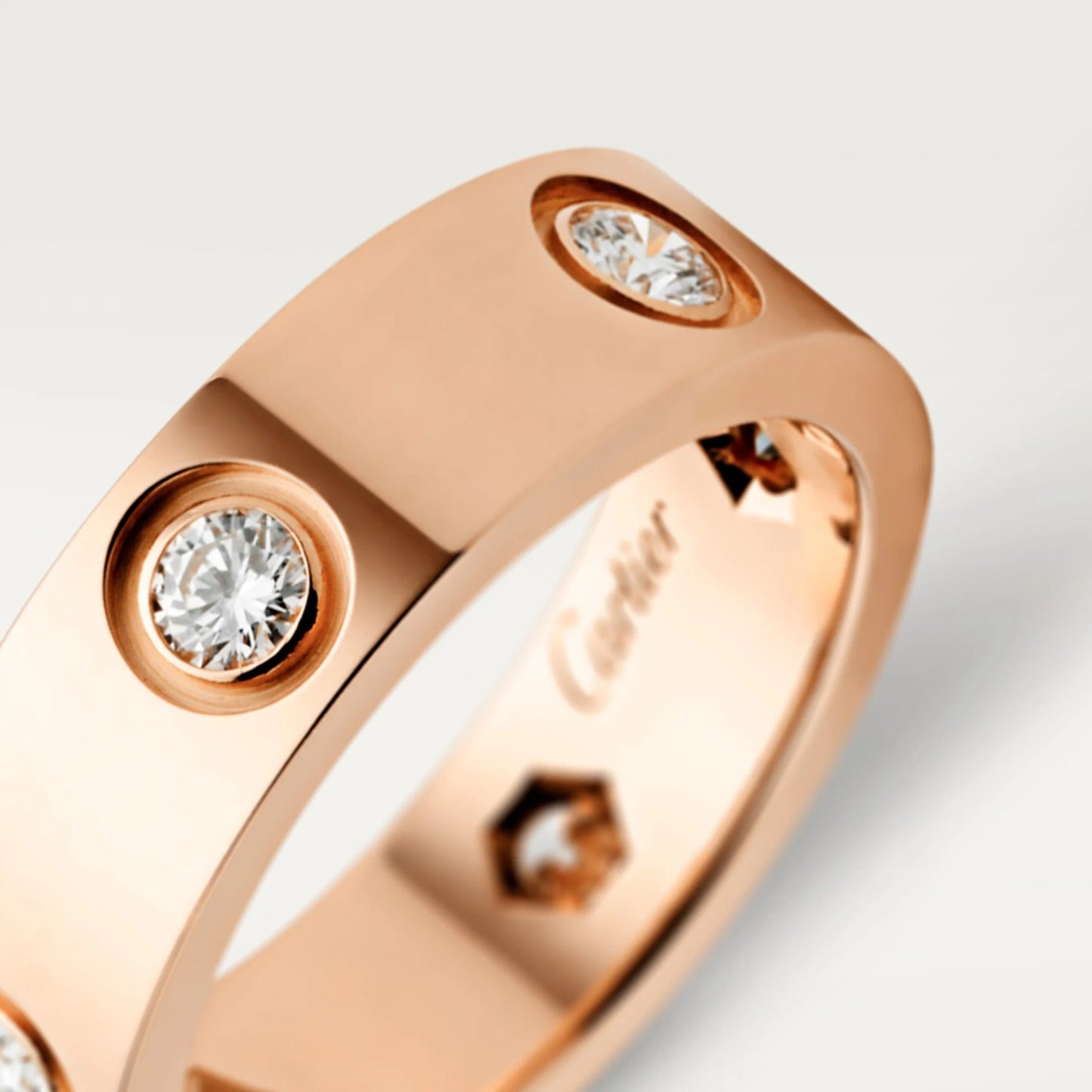 [✨ROSE💎]LOVE 5.5MM 6 DIAMOND RING