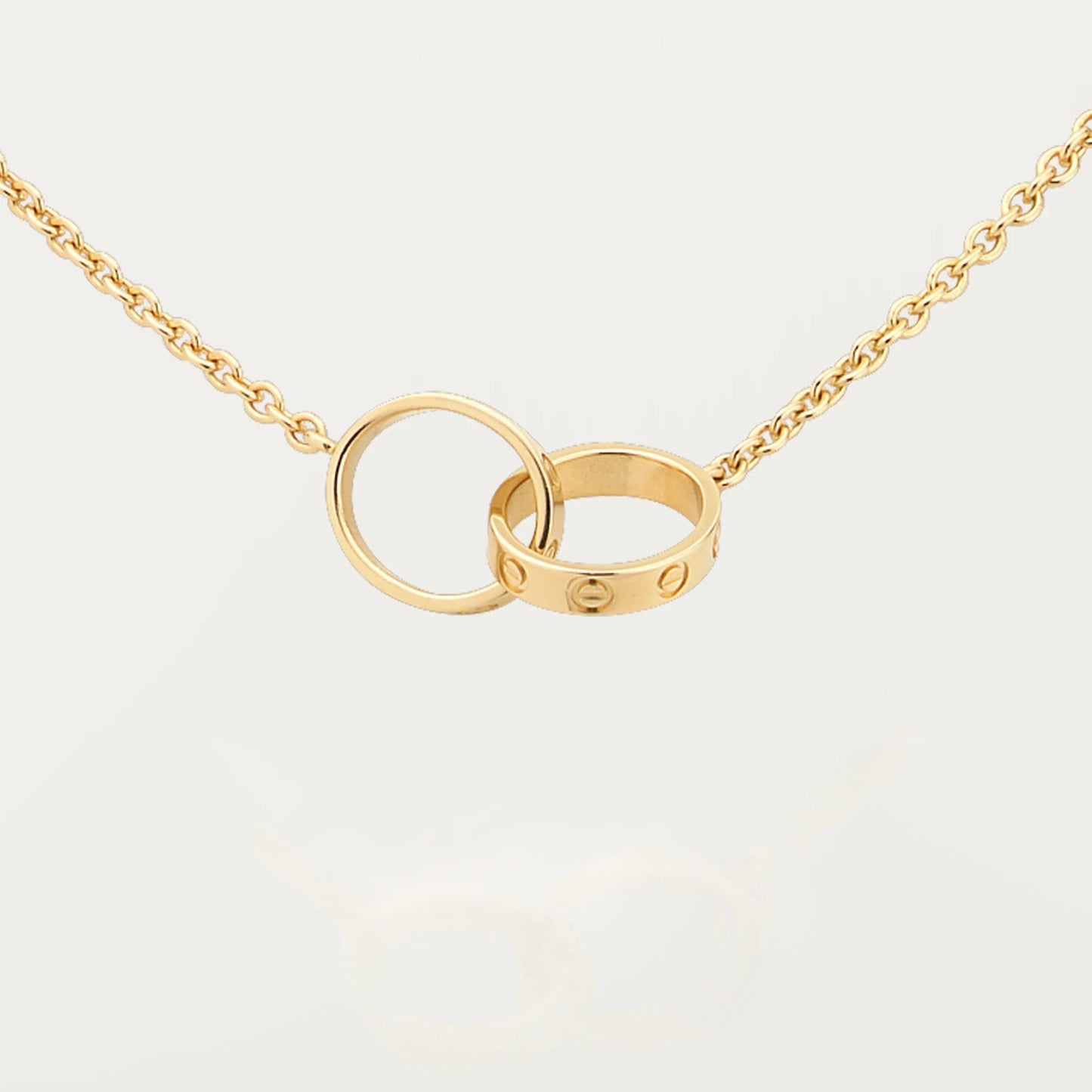 [✨ROSE💎]LOVE DOUBLE RING NECKLACE