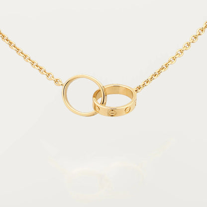 [✨ROSE💎]LOVE DOUBLE RING NECKLACE