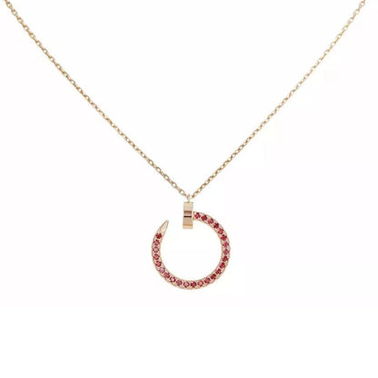 [✨ROSE💎]JUSTE NECKLACE RED FULL DIAMONDS