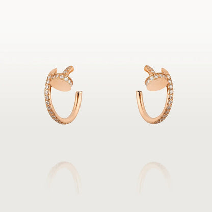 [✨ROSE💎]JUSTE EARRINGS 12.75MM PINK GOLD DIAMOND
