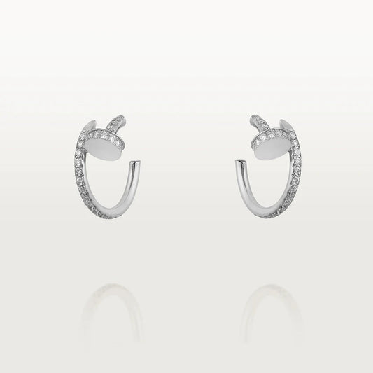 [✨ROSE💎]JUSTE EARRINGS 12.75MM SILVER DIAMOND