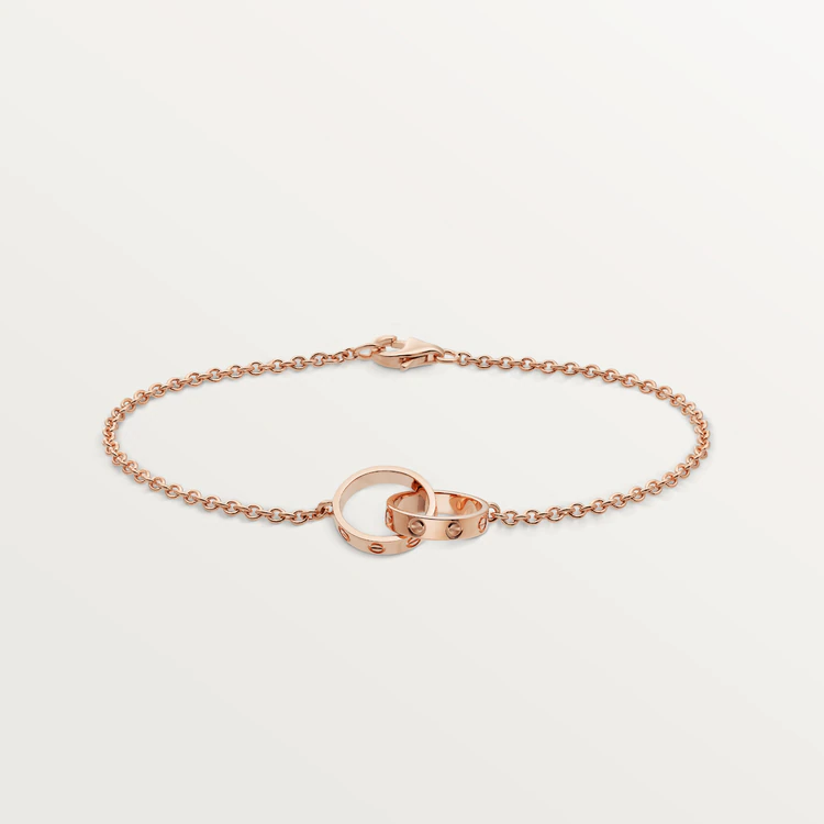 [✨ROSE💎]LOVE BRACELET DOUBLE RING