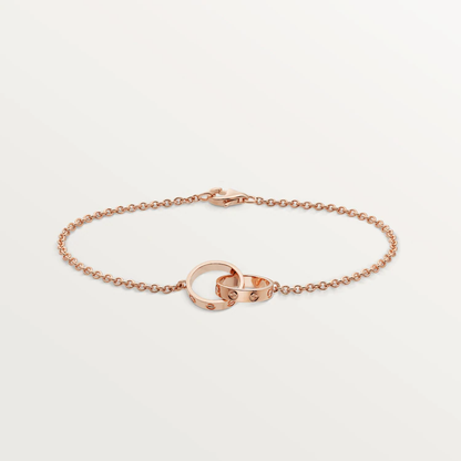 [✨ROSE💎]LOVE BRACELET DOUBLE RING