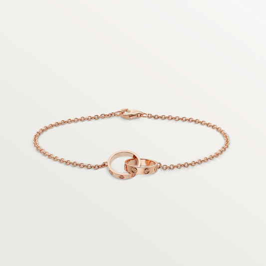 [✨ROSE💎]LOVE BRACELET DOUBLE RING