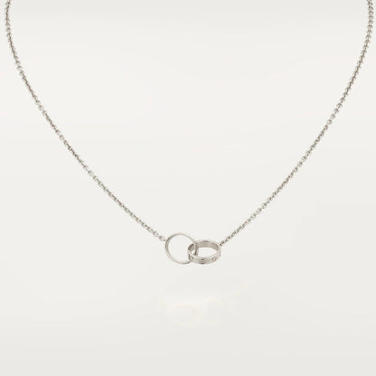 [✨ROSE💎]LOVE NECKLACE PINK GOLD AND SILVER