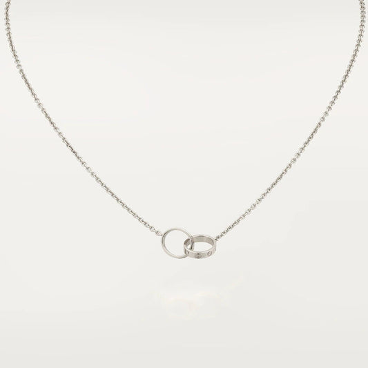 [✨ROSE💎]LOVE NECKLACE PINK GOLD AND SILVER