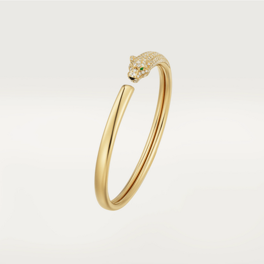 [✨ROSE💎]PANTHERE GOLD DIAMOND OPEN BRACELET