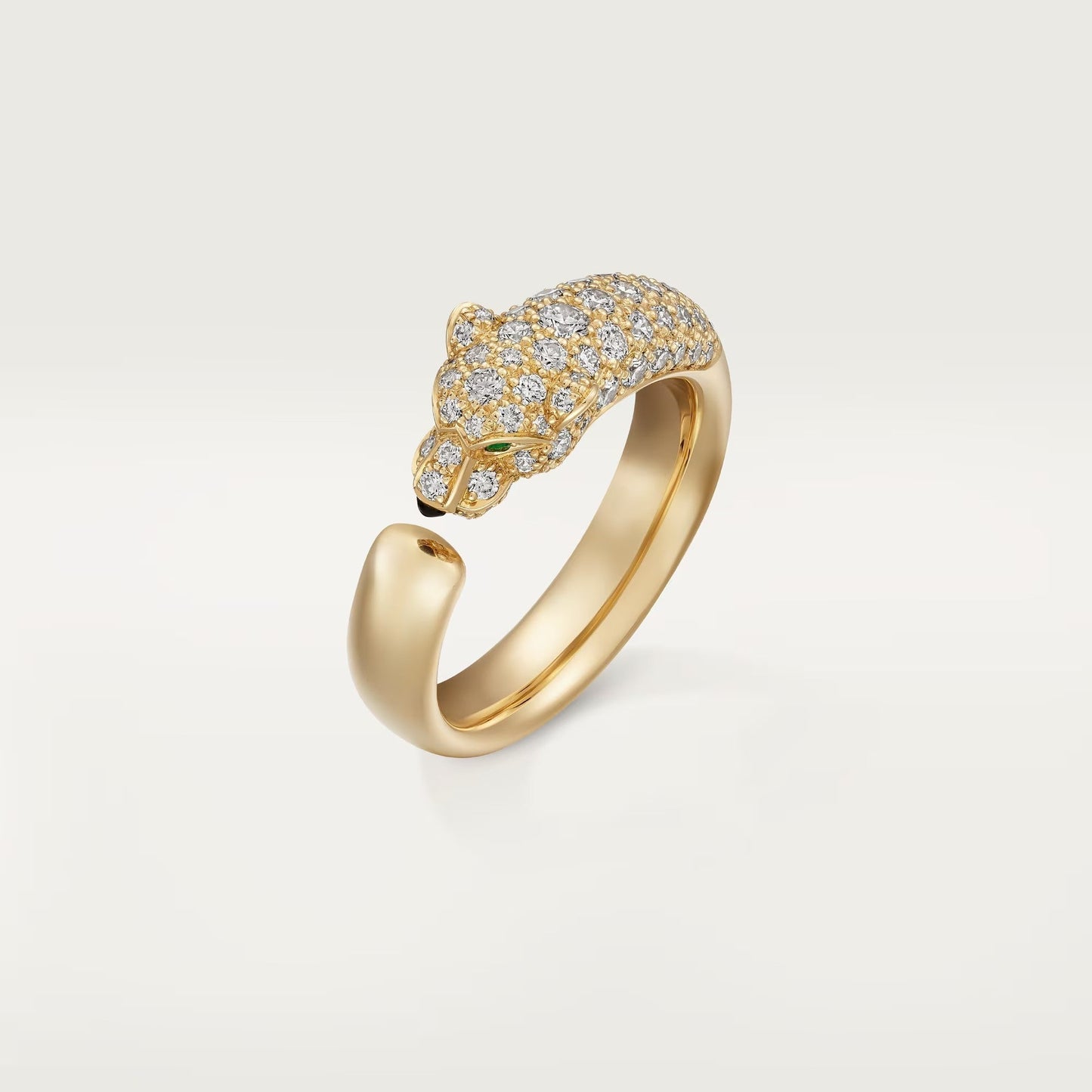 [✨ROSE💎]PANTHERE HALF DIAMOND SMALL RING