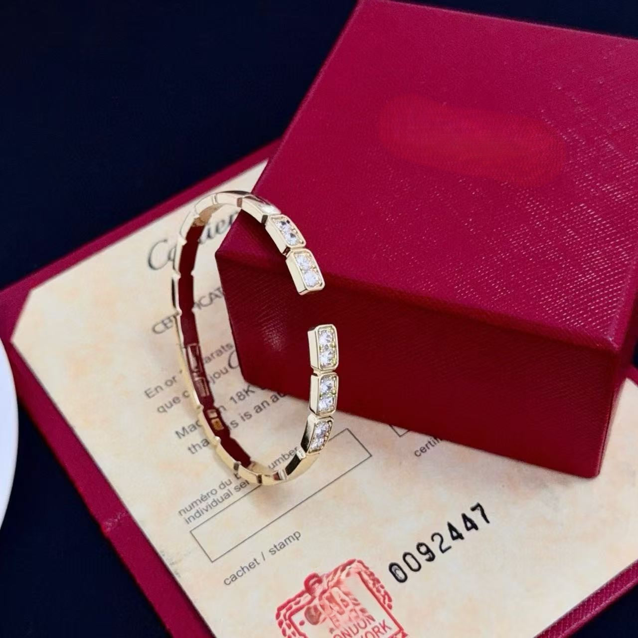 [✨ROSE💎 jewelrys]LOVE DIAMOND OPEN  BRACELET