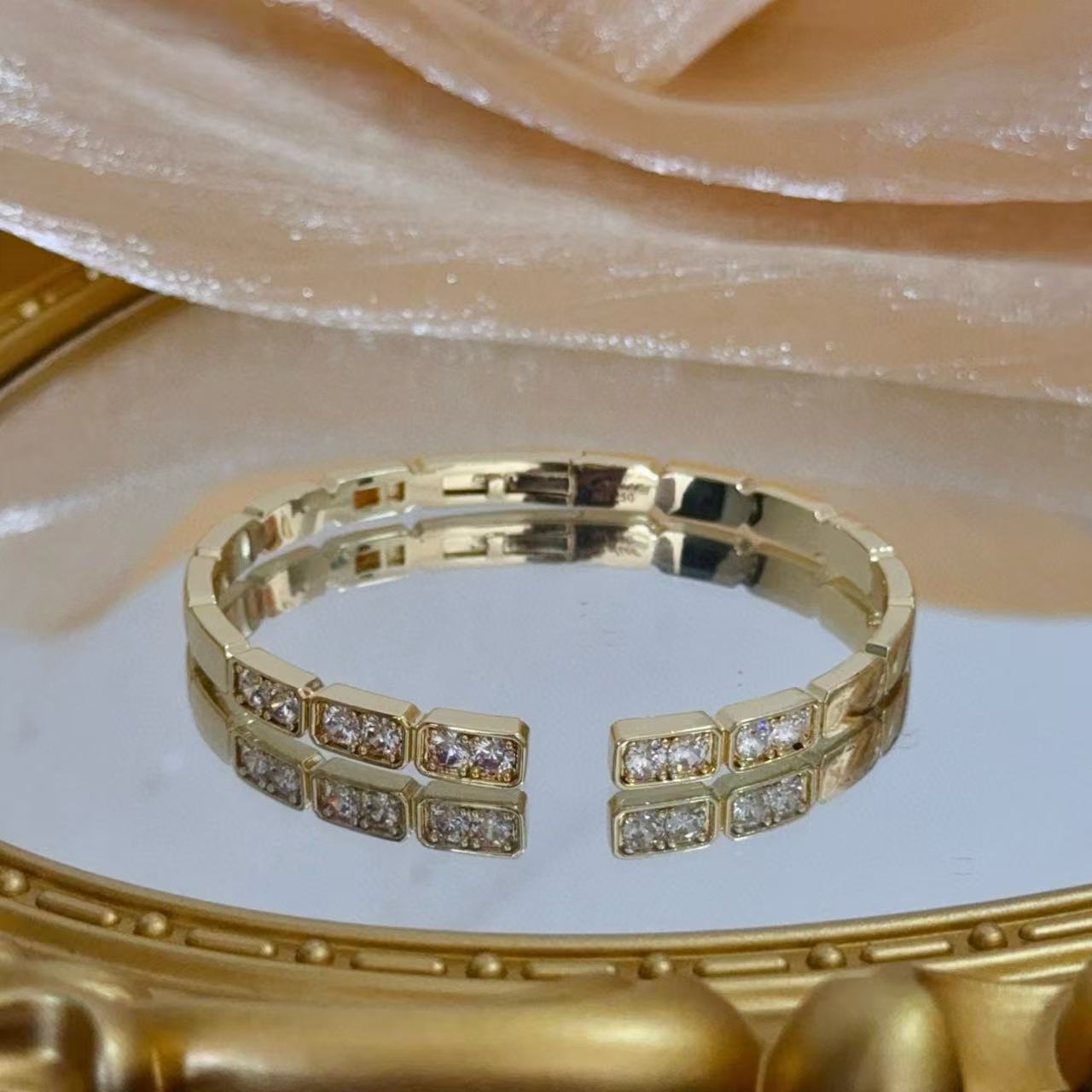 [✨ROSE💎 jewelrys]LOVE DIAMOND OPEN  BRACELET
