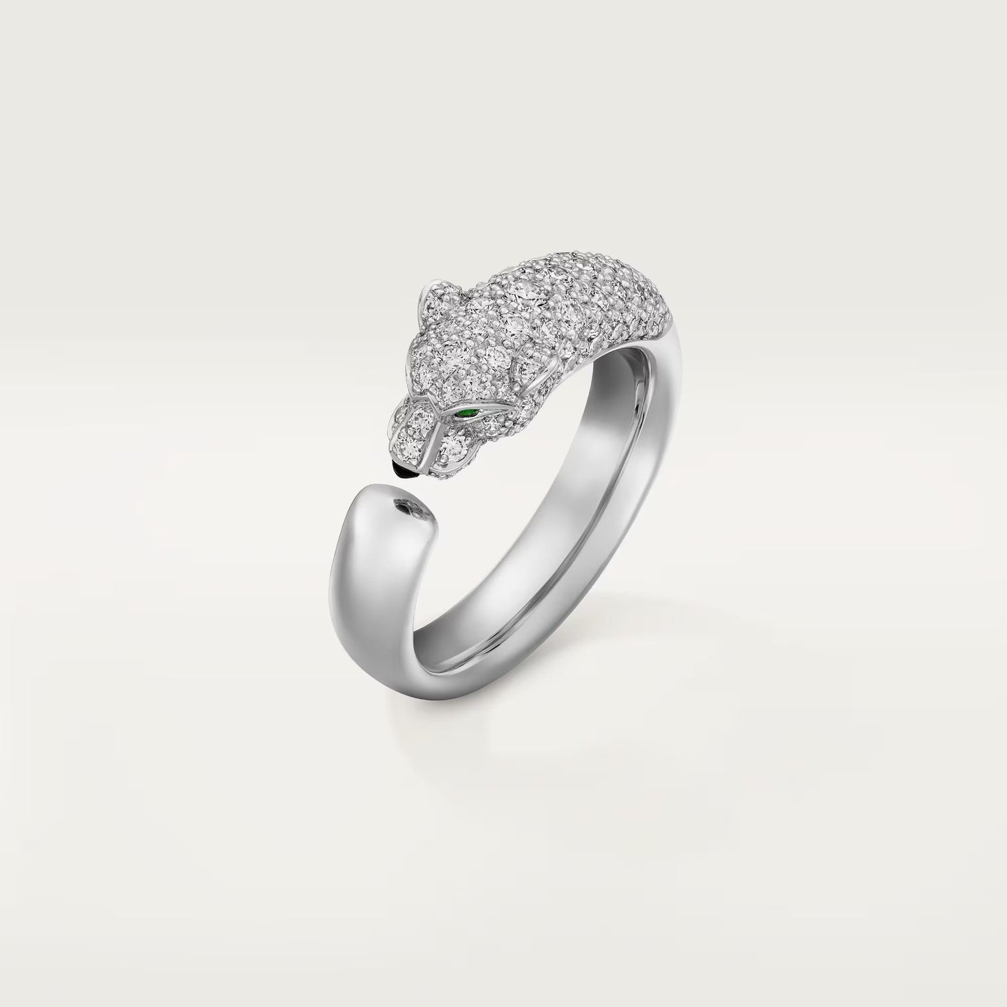 [✨ROSE💎]PANTHERE HALF DIAMOND SMALL RING