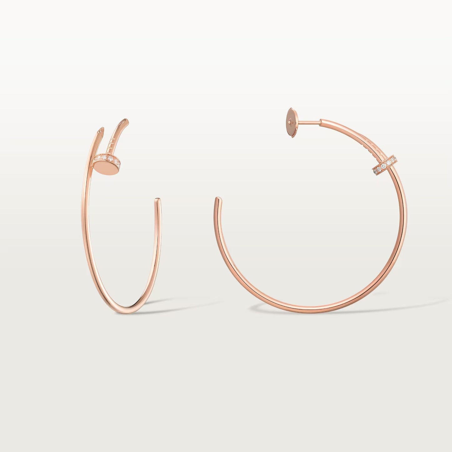 [✨ROSE💎]JUSTE HALF DIAMOND LARGE EARRINGS