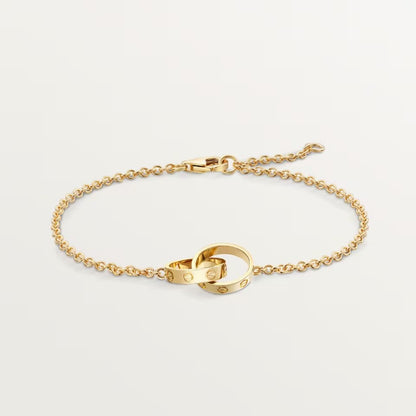 [✨ROSE💎]LOVE BRACELET DOUBLE RING