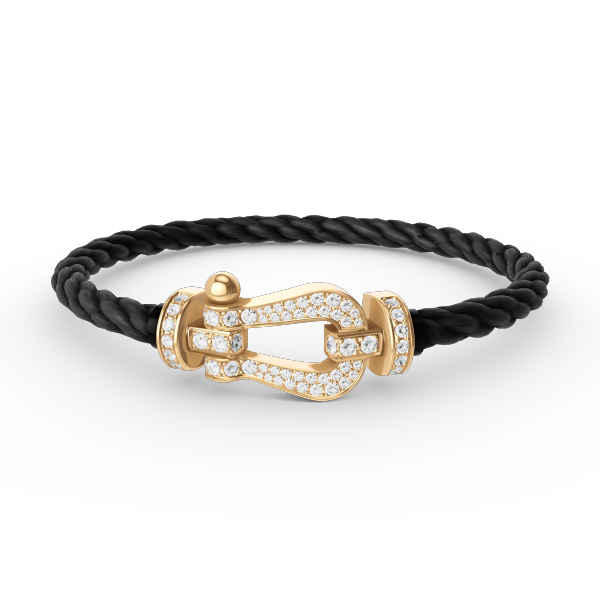 [✨ROSE💎]FORCE LARGE HORSESHOE FULL DIAMOND BRACELET GOLD